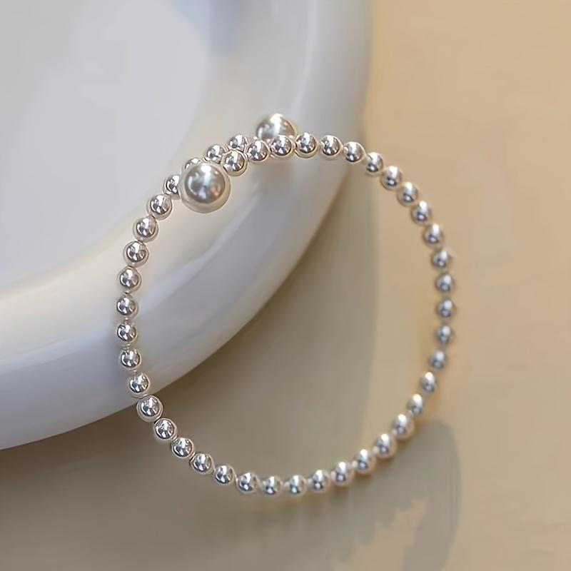 [SummerSale] Light Luxury French Retro Imitation Pearl Bracelet - Simple and Versatile Fashion for Women - Celebrity Temperament High-End Niche Design Mother's Day Gift 4