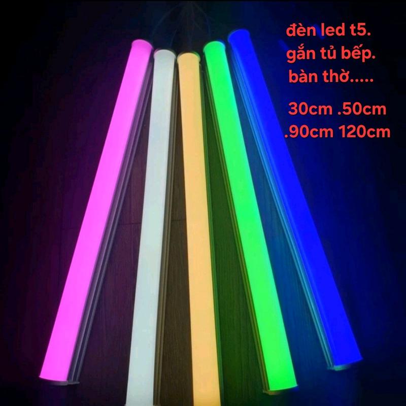 Đèn led T4 T5 gắn tủ bếp , tủ trưng bày , bàn thờ ông địa.. điện 220v kích thước 30cm . 40cm . 50cm. 60cm