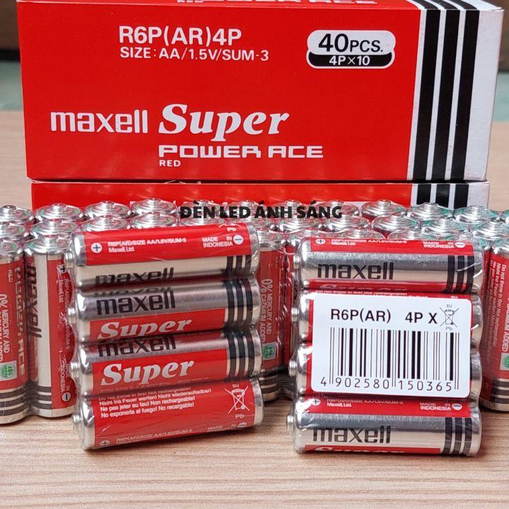  Pin tiểu MAXELL Super Power Ace  Lốc 4 Cục Đỏ  Pin remote- Đồ chơi 