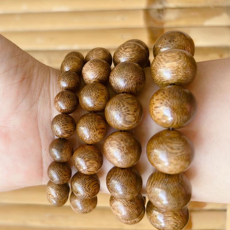 Vòng đơn trầm hương nam đem lại tài Lộc bình an may mắn Phụ Kiện Bàn Tay Hoa vong tram huong 108 hat