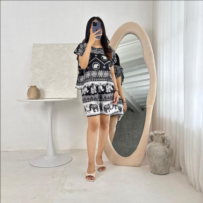Setelan Celana Tidur Babydoll Wanita Bahan Rayon ZIVA Dasteran Bendino ...