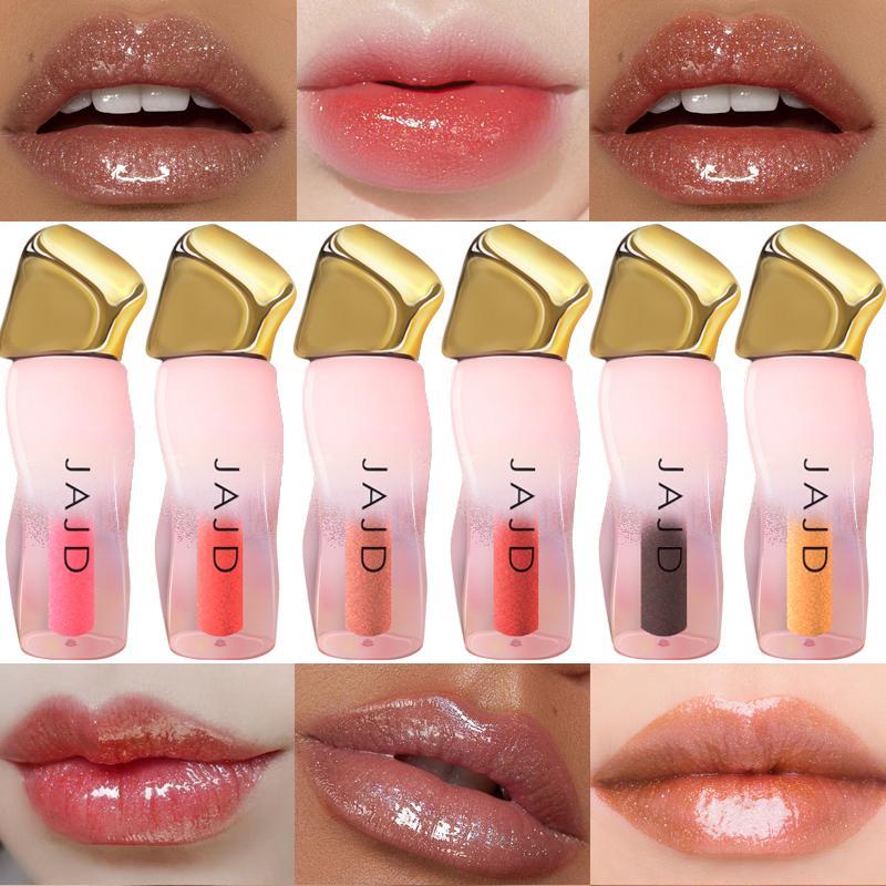 Long-lasting Moisturizing Lip Gloss, 1 Count 14 Colors Lip Glaze, Natural Luster & Sparkling Effect Lipstick, Suitable for Stage Makeup and Festival Gifts, Cosmetic 5