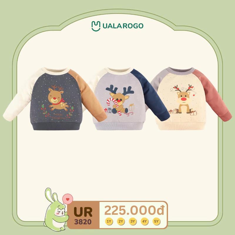 Áo Nỉ Rời Chất Liệu Cotton Cho Bé Từ 1-5Y UalaRogo UR 3820 283