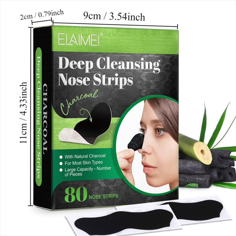 Deep Cleansing Nose Patch, 80pcs/box Nose Strips, Nose Pores Cleaning Strips, Suitable for Oily Skin, Professional Skincare Products for Women 1