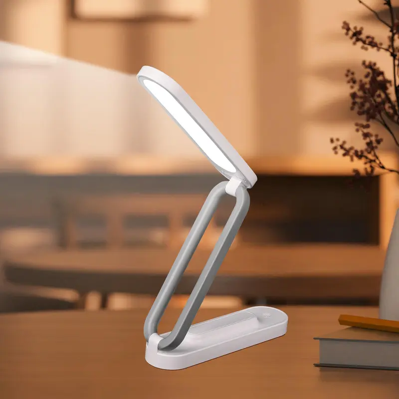 LED Desk Lamp, Rechargeable LED Desk Lamp with 3 Brightness Settings, Dimmable Indoor Reading Light, Cordless Button Control Light 2