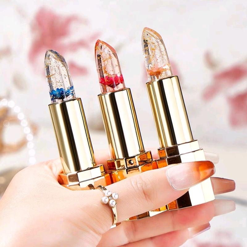 combo 3 cây son (Free Ship)( có gá sỹ)Son Thạch Ướp Hoa HIH Hoa Văn Dưỡng Ẩm Lâu Trôi Thay Đổi Màu Sắc Theo Nhiệt Độ , Chống Khô Nứt Môi Son Môi