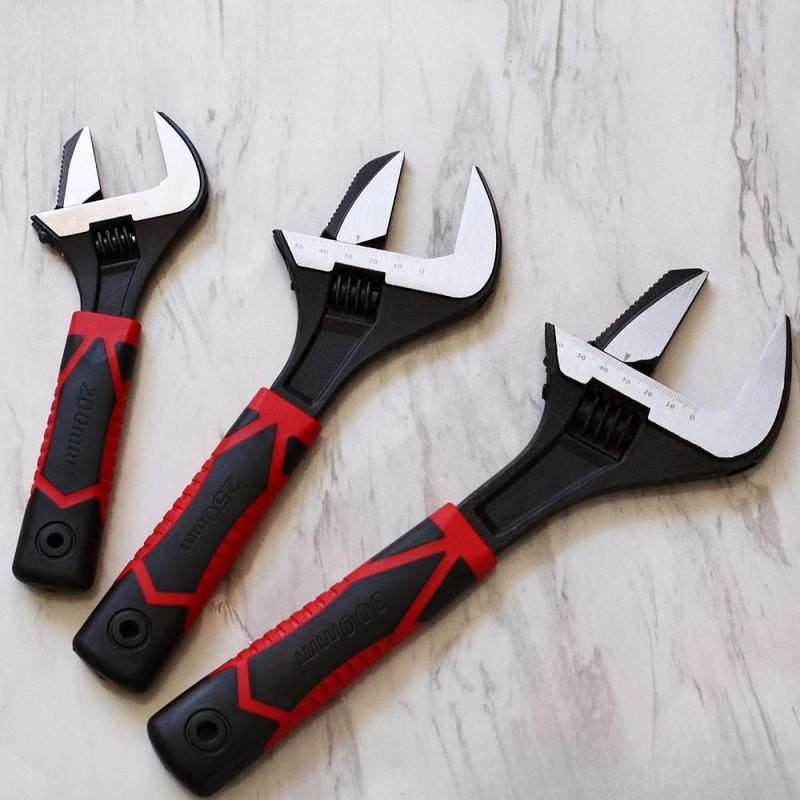 Adjustable Ratcheting Wrench Portable Compact Wide Opening Heavy ...