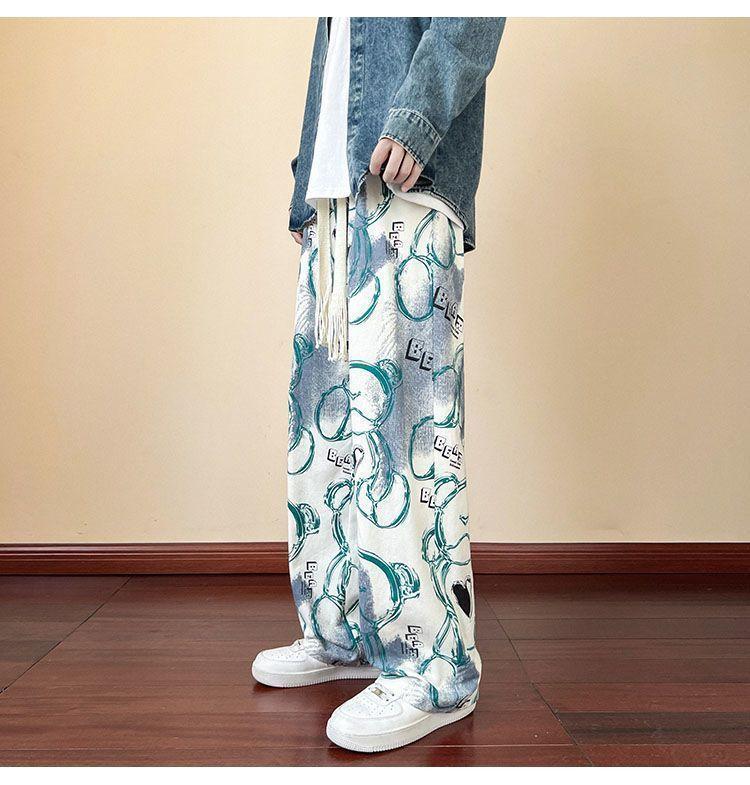 Product Introduction of Autumn Dopamine Wide-Leg Pants for Men, Trendy Brand, Small Design, New Style, Student Straight Loose Casual Versatile Long Pants wide  ribcage  outfit celana  maharani  kemala celana  kulot  lope  lope 6