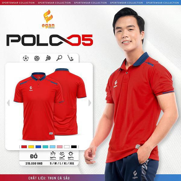Áo thun Polo Egan 05 cho nam  vải mềm mịn mát lạnh - hàng chính hãng cao cấp (8 Màu)