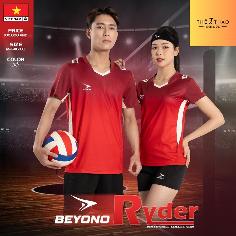 QUẦN ÁO BÓNG CHUYỀN NAM NỮ BEYONO RYDER - CHẤT LIỆU CAO CẤP THOÁNG MÁT, CO GIÃN TỐT GIÚP THOẢI MÁI HOẠT ĐỘNG - THIẾT KẾ ĐẸP MẮT - NHẬN IN TÊN SỐ TỪ 1 BỘ - THỂ THAO THỦ ĐỨC Unisex Top Sport