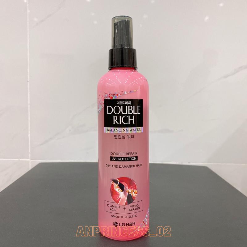 Xịt Dưỡng Tóc Double Rich chăm sóc tóc khô xơ và hư tổn 250ml mầu hồng