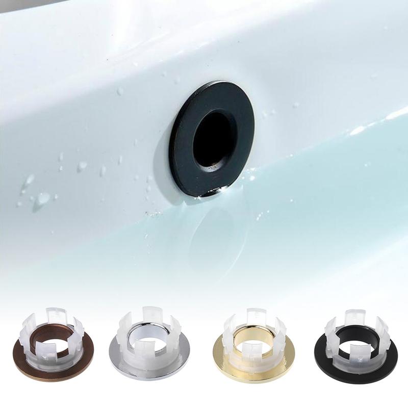 Sink Basin Trim Overflow Cover Six-foot Ring Insert In Hole Cap Bathroom Fitting 3
