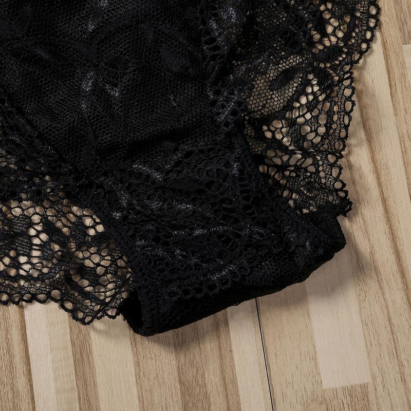 Product Introduction of Women 2 Pieces Lingerie Set Sexy Lace Floral Push Up Bra and Panties Deep V Underwear Intimates 36