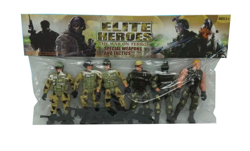 Product Introduction of Military Soldier Toy Model, 6 Police Soldiers Model, with Movable Joint, Play House Toys 8