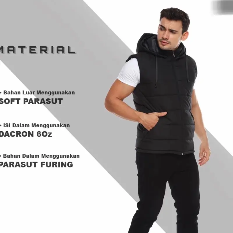 Rompi Pria Wanita Dewasa Polos 1 Warna Garis Hitam Navy Ukuran Size L XL Jaket Jacket Rompi Vest Bodyvest Mantel Motor Biker Bikers Bahan Soft Parasut Despo Dacron Tebal Lembut Pelindung Dada Anti Angin Furing Korea Polos Hitam Keren cuci kering size m bi 2