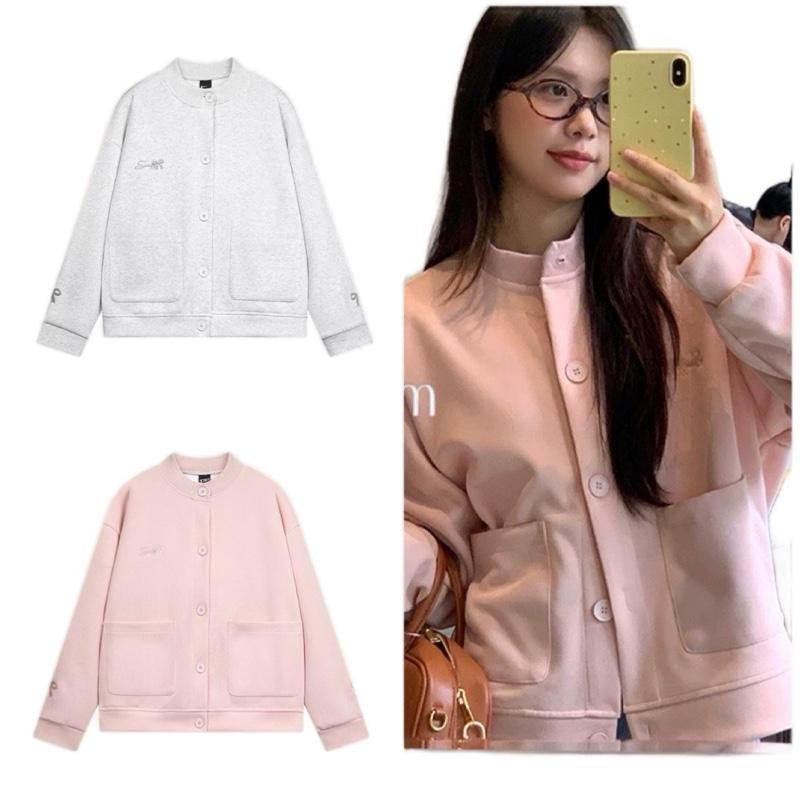 Áo Khoác Cardigan Túi Vuông Thêu Nơ [FREESHIP]Áo Khoác Nỉ Nữ Cổ Tròn Form Rộng Phong Cách Ulzzang