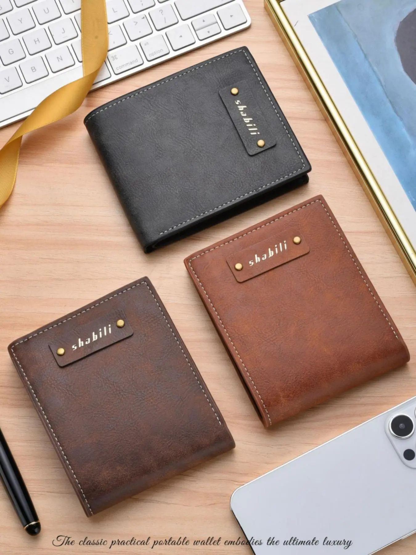 Men's Vintage Business Fashion Wallet, Multi Card Slot Casual Wallet, Large Capacity Wallet for Men