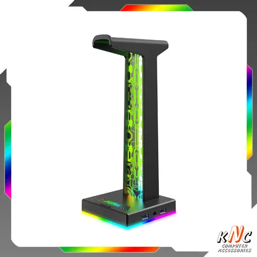 Giá Treo Tai Nghe Piifox HS-01 Tích Hợp Led RGB Chuyển Màu Tự Động Chỉnh Cảm Ứng Phụ Kiện