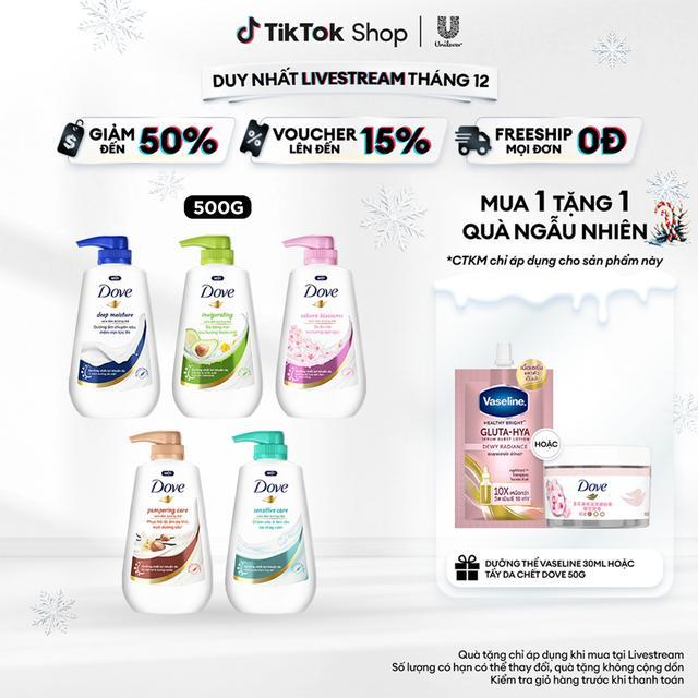 Sữa Tắm Dưỡng Da Dove Pampering Care Với Bơ Hạt Mỡ & Hương Vanilla Giúp Phục Hồi Độ Ẩm Da Khô 500g [1]