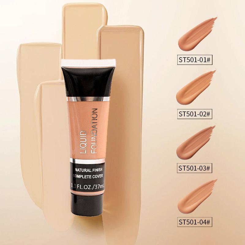Product Introduction of Exclusive for Cross-Border Moisturizing Brightening Concealer Foundation Natural Long Lasting Oil Control BB Cream Waterproof Smear-Proof European and American Shading Powder 4