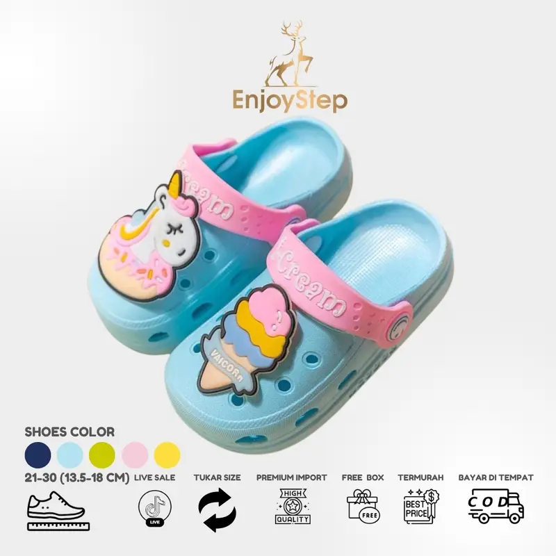 Enjoystep - Sandal Anak Perempuan Laki Laki Karakter Fashion Import S101 5
