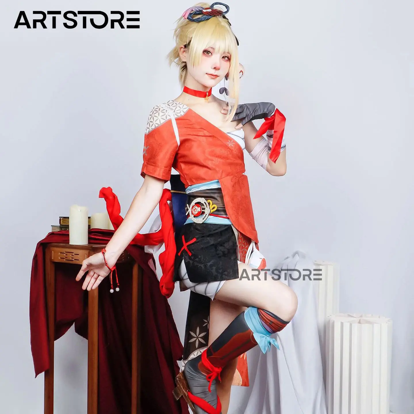 Trang Phục Hóa Trang Genshin Impact, Yoimiya, Có Tóc Giả, Thích Hợp Cho Chủ Đề Anime Và Halloween, Trang Phục Hóa Trang