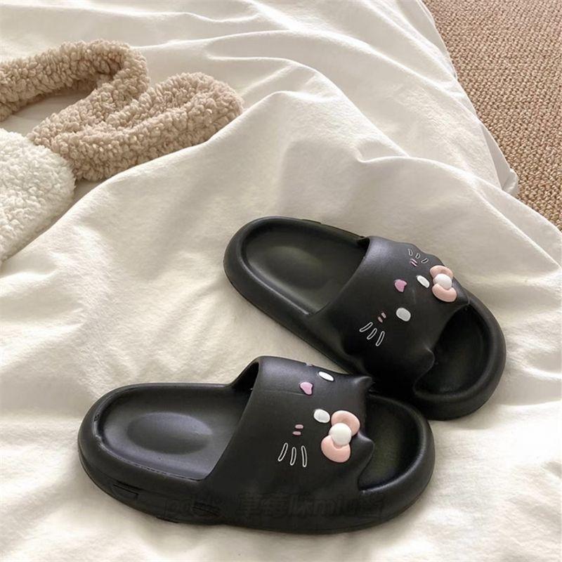 Dép Lê Kitty, Kiểu Lười, Đế Dày Eva, Dễ Thương, Dành Cho Nữ Vào Mùa Hè, Phong Cách Cô Gái Trẻ, Đế Chống Trượt, Dép Đi Trong Nhà Và Phòng Tắm, Năm 2024 4