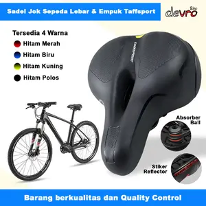 Jok Sadel Sepeda Empuk Tebal Leather Model Absorber Ball atau Spring Pegas + Reflector - TaffSport ZF10 Outdoor