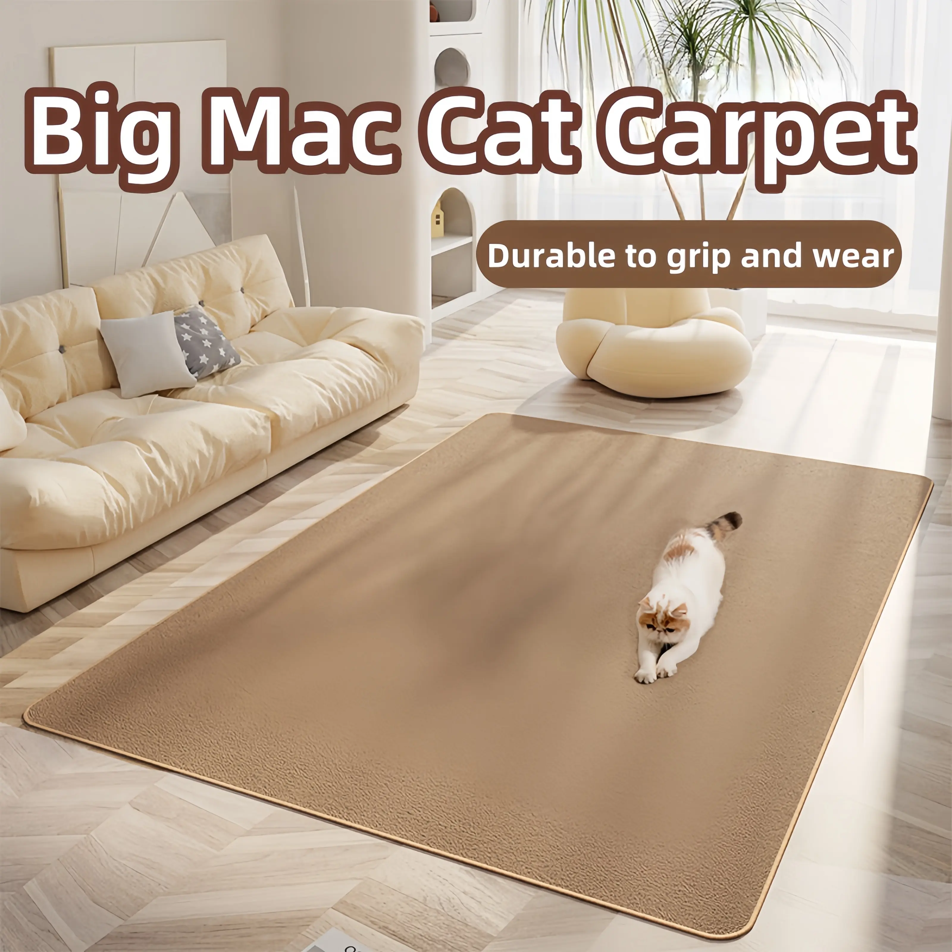 Cat Mat Carpet Sisal Cat Scratch Board Wear-Resistant Non-Chip Grinding Claw Cat Mattress Floor Mat Four Seasons Universal Pet Supplies