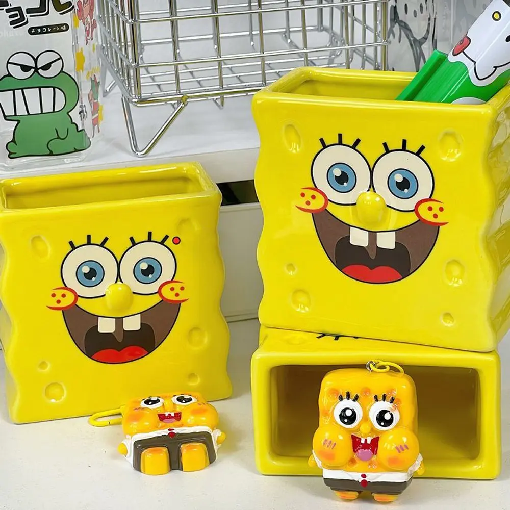 Pen Storage SpongeBob Pen Holder Tabletop Storage Figurine Pencil ...