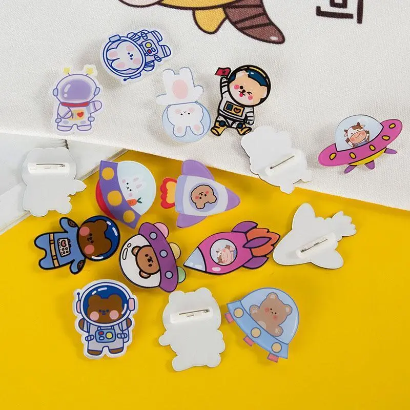 Cute Japanese Creative Cartoon Acrylic Brooch Girl Clothes Bag Pendant Badge Pin