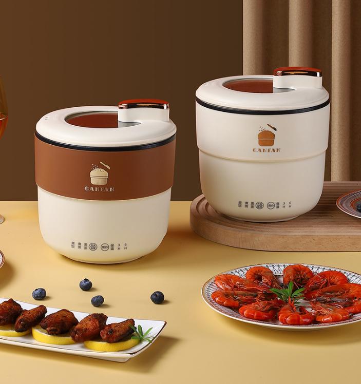 Nồi Điện Đa Năng Chống Dính CANFAN loại nhỏ 1L2 nấu cơm, nấu cháo, nấu canh, hấp, xào Cooker Nấu Ăn