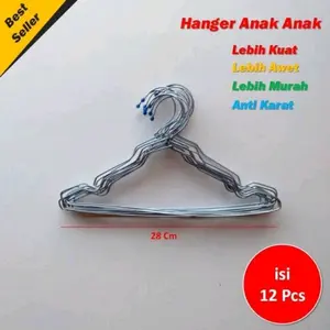 Hanger Kawat Untuk BAJU ANAK Isi 12 pcs Murah