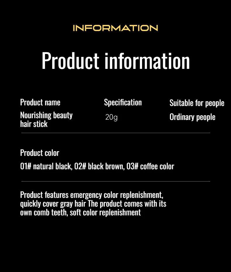Product Introduction of Original product,Premium Plant-Based Hair Dye Stick & Comb,Instant Gray Hair Coverage with a Disposable, No-Wash, Waterproof, and Sweat-Proof Design for a Radiant Look 17