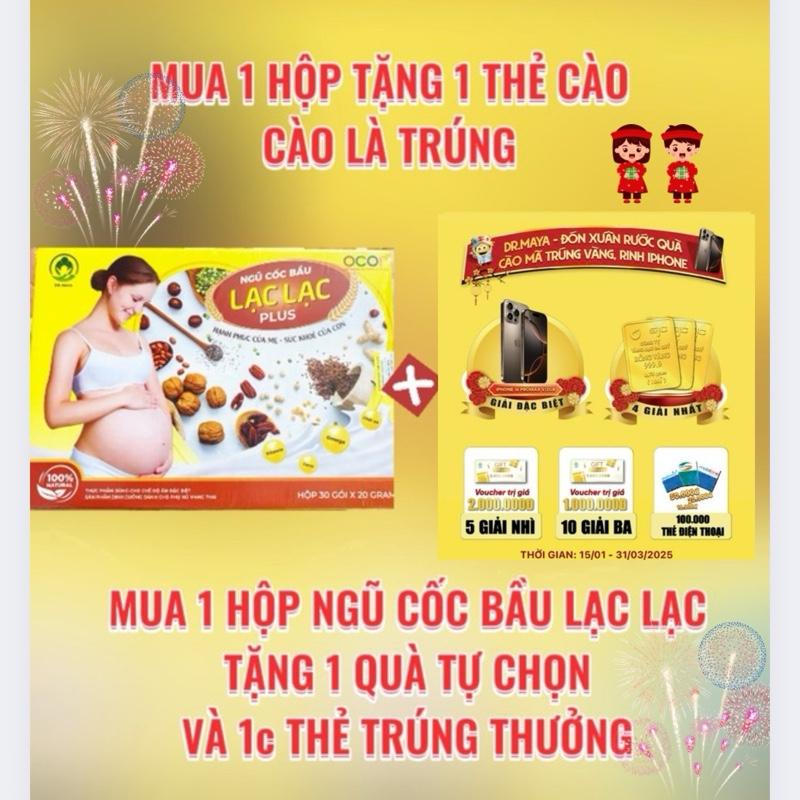 Ngũ cốc bầu Lạc Lạc 30 gói ( thực phẩm bổ sung sức khoẻ cho mẹ bầu)  - Hàng chính hãng tặng quà