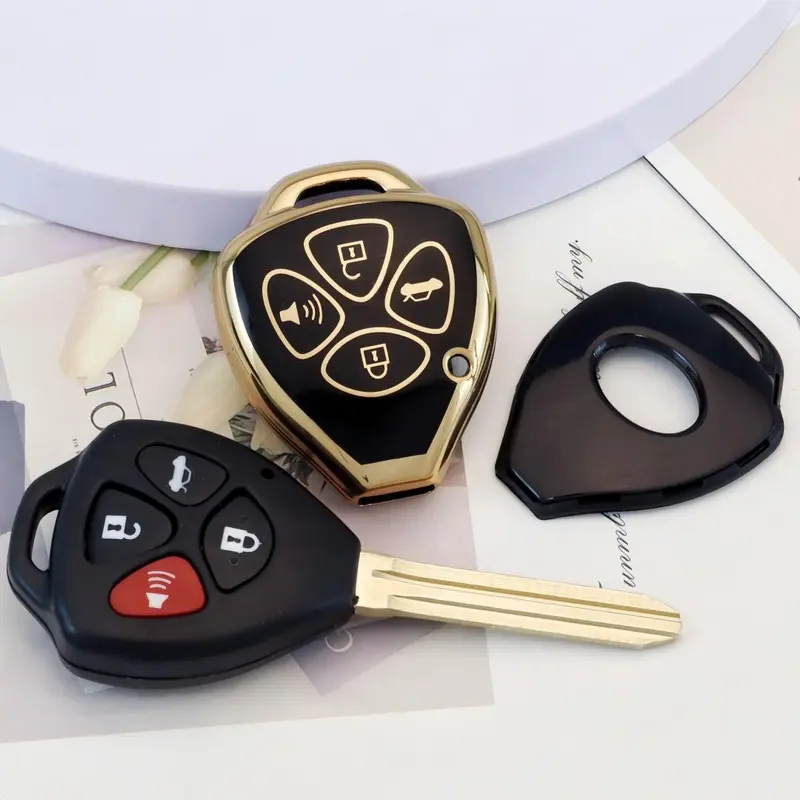 TPU Car Key Case, Dustproof & Anti-fall Car Key Cover, Durable Car Accessories for Toyota for Scion, for Camry, for Rav4, for Corolla, for 4Runner, for Yaris, for Matrix, for Venza, for Avalon 7
