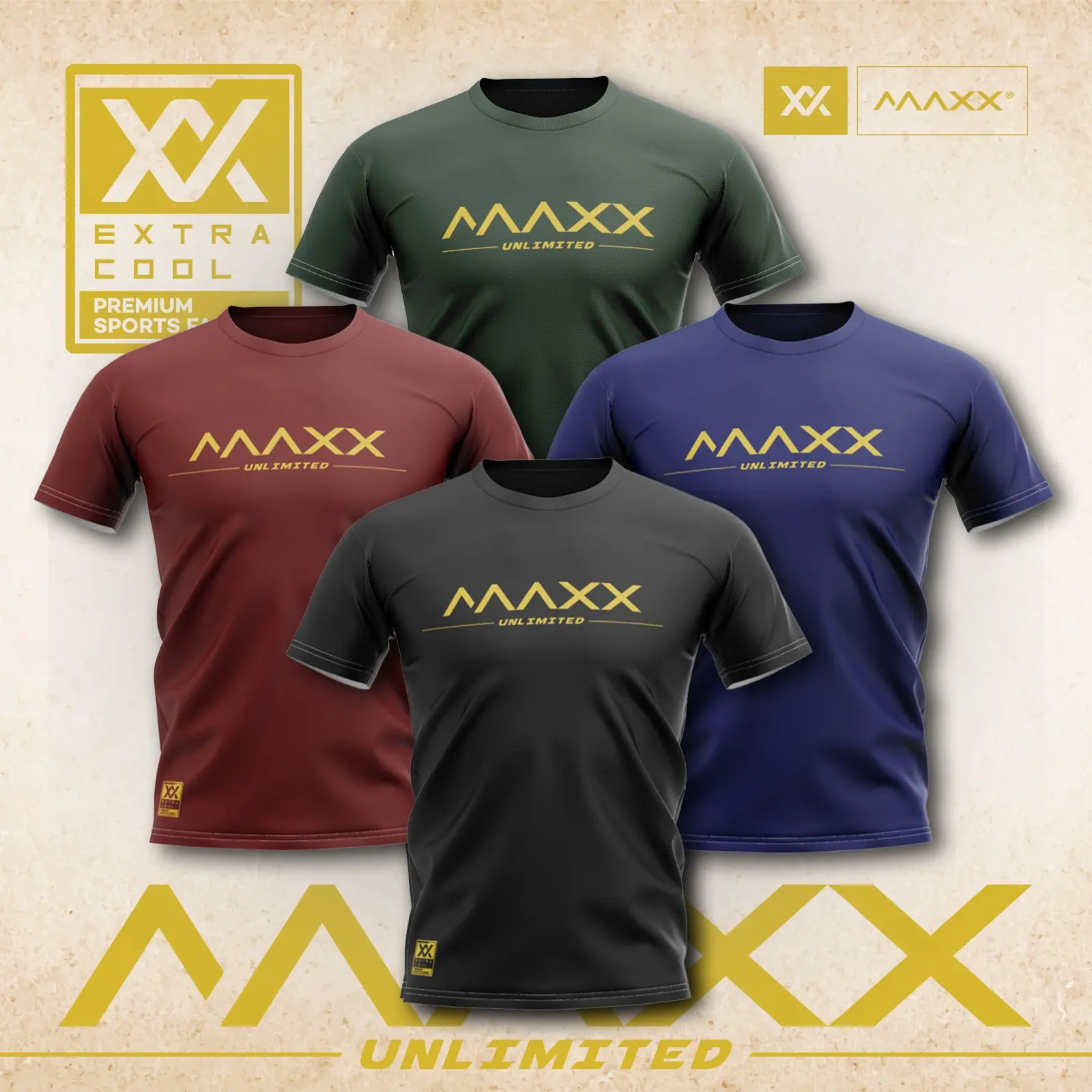 Maxx plain tee  MXGT052 Quick Dry T-shirts jerseys Baju Sport Pakaian Cool
