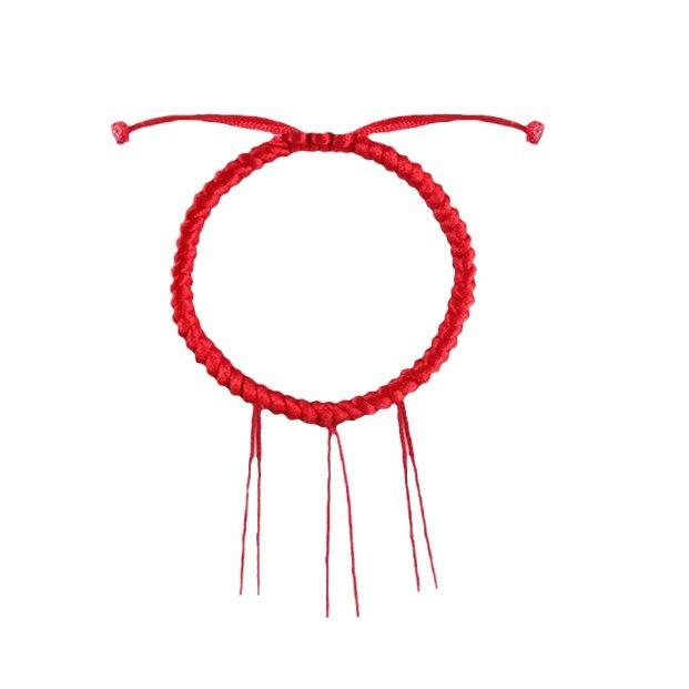 Vòng Tay Tài Lộc Thắt Nút Thủ Công Thiết Kế Knot Vajra Bện, Màu Đỏ, Với Hạt Và Khóa Hòa Bình, Vòng Tay Dây Bán Thành Phẩm Thích Hợp Cho Năm Sinh chiếc  vòng vòng  tay  chỉ lắc  tay  titan  nam 2