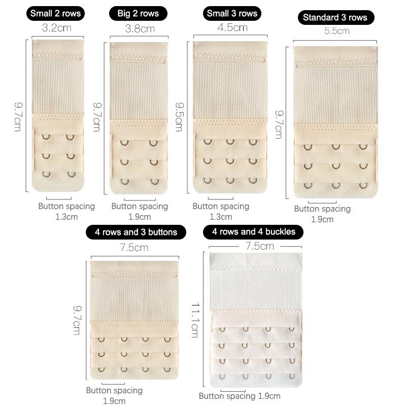 Product Introduction of Dây Đeo Mở Rộng Áo Ngực, Dành Cho Nữ, 2/3 / 4 Hàng, 3 / 4 Khóa, Bộ Mở Rộng Đàn Hồi, Có Thể Điều Chỉnh, Phụ Kiện Áo Ngực 0