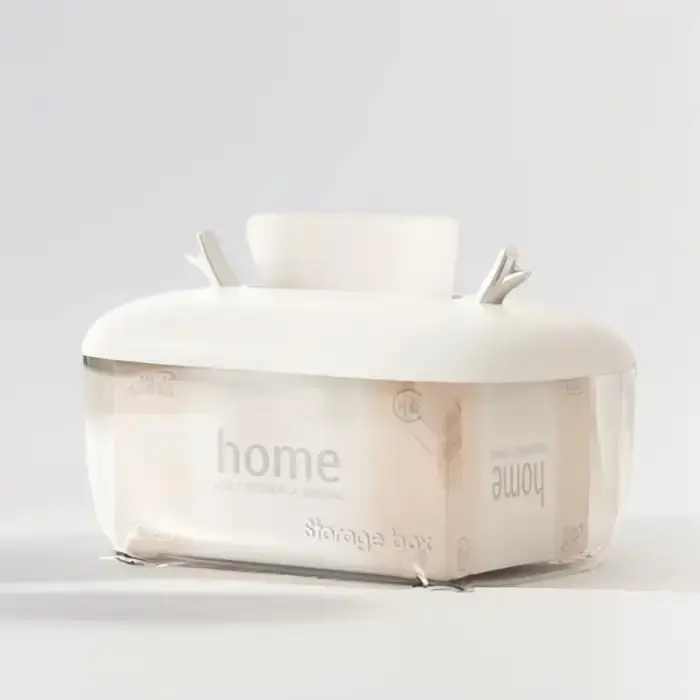 Kotak Tissue Model Tanduk Rusa Tempat Penyimpanan Tisu Box - 1110 - Putih
