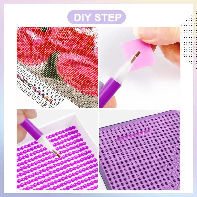 Dolphin Pattern DIY Diamond Arts Colorful Painting Kit without Frame, Full Round Drill Diamond Arts Painting Kit, Wall Art Decor for Home Bedroom 3