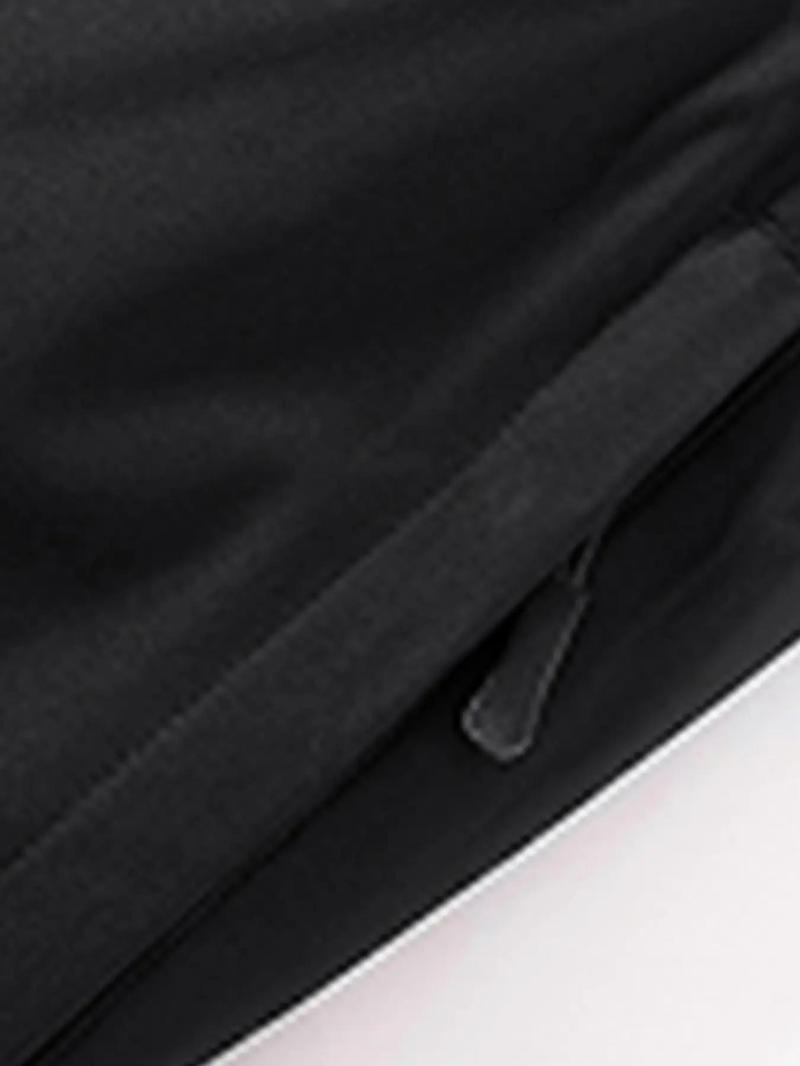 Product Introduction of Men's Solid Zipper Pocket Thermal Lined Pants, Regular Fit Casual Comfy Warm Trousers for Fall & Winter, Men's Bottoms for Daily Wear 6