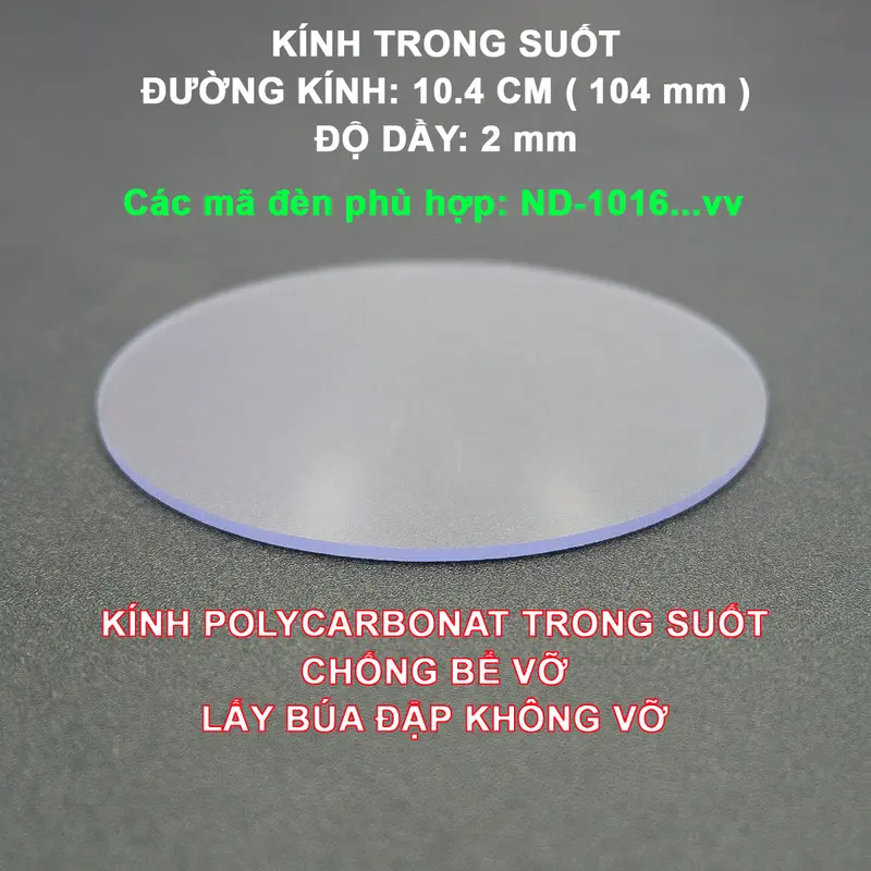 Tấm Nhựa Polycarbon Chống Vỡ Thay Thế Cho Các Loại Đèn Đội Đầu Cầm Tay Nhiều Kích Thước 5