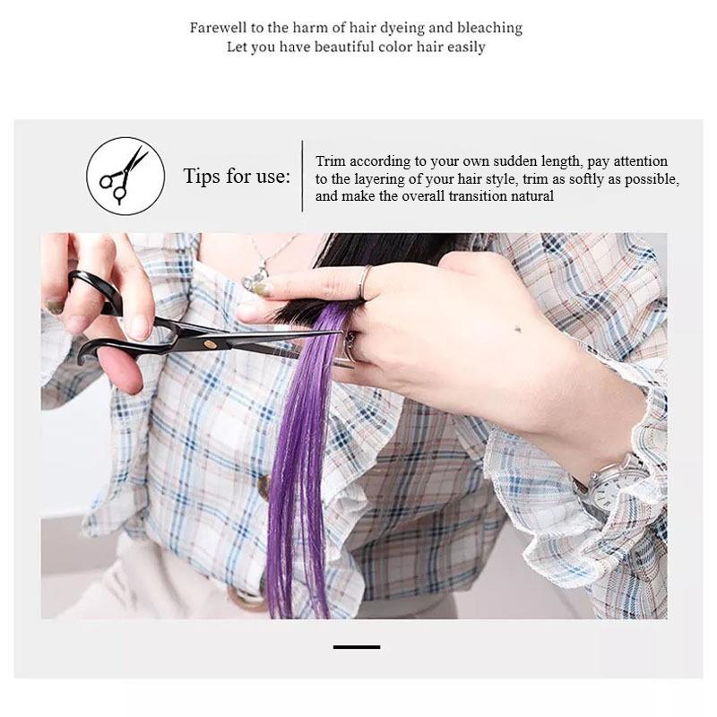 Product Introduction of Color Wig Piece Long Hair Highlight Dyeing One Piece Breathable Natural Long Curly Hair Wig Patch. Y2K 14