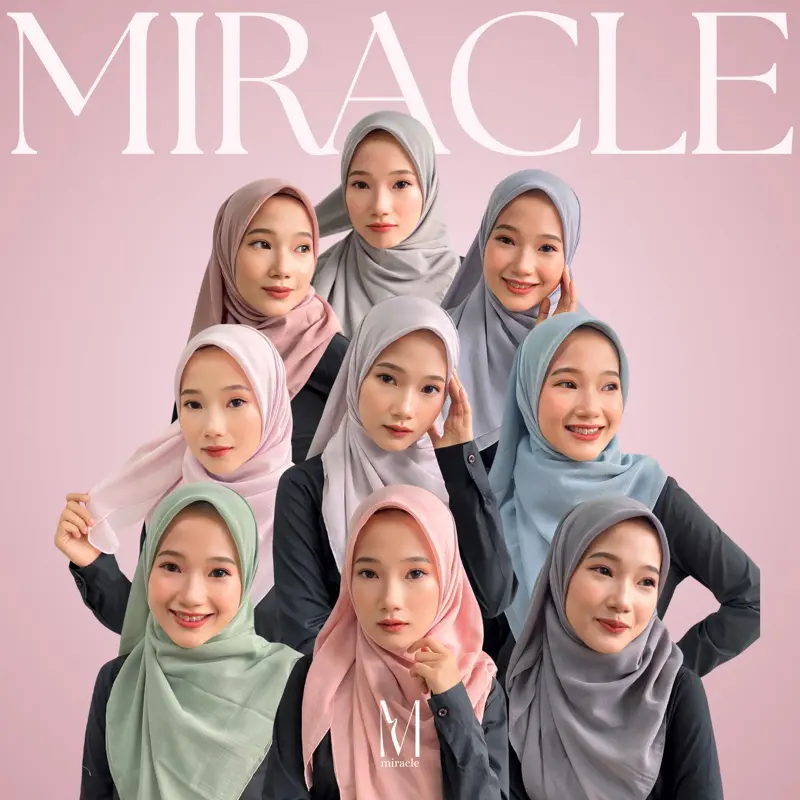 Miracle | Voal Miracle/Arabian | Jahit Tepi 120x120 | Hijab Square