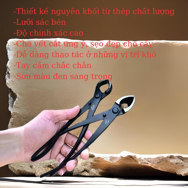 Product Introduction of Cạp bonsai dụng cụ cắt tỉa cây cảnh từ thép sơn đen nguyên khối 6