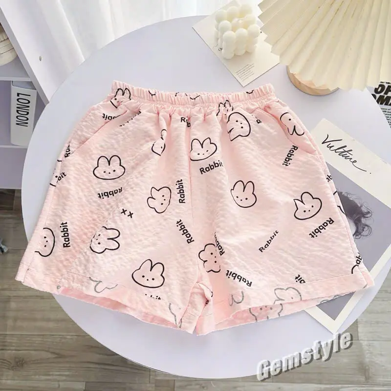 QUẦN SHORT đùi nữ HỌA TIẾT form rộng basic chất thô lụa mềm thoáng mát ( dưới 60kg)
