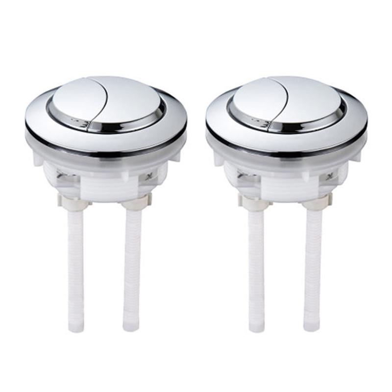 2pcs Round Toilet Tank Flush Button Adjustable Toilet Water Tank Button Double Push Flushing Button Toilet Accessories 1
