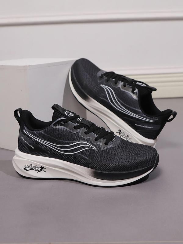 Men's Sporty Lace Up Running Shoes, Breathable Comfortable Sports Shoes, Non-slip Fashionable Casual Sports Shoes for Outdoor Activities 1