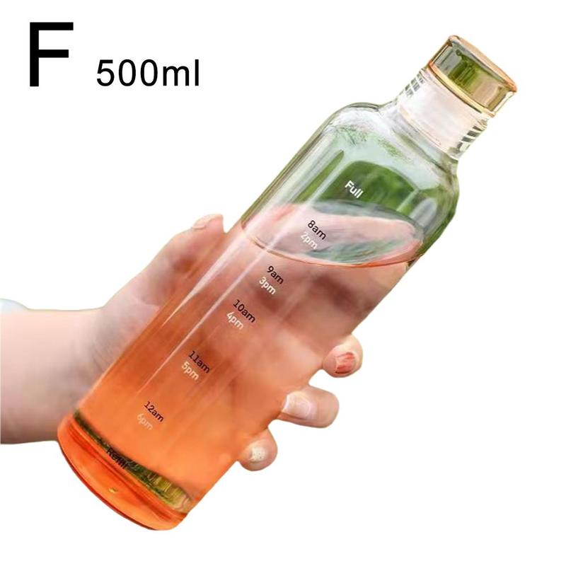 Product Introduction of 500/700ml Transparent Straw Water Bottle With Lids Cover Portable Cute Water Cup M4T0 40